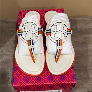 Tory Burch Mignon Miller Logo Sandal!!